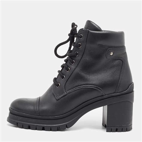 prada black leather riding boots|prada ankle boots women's.